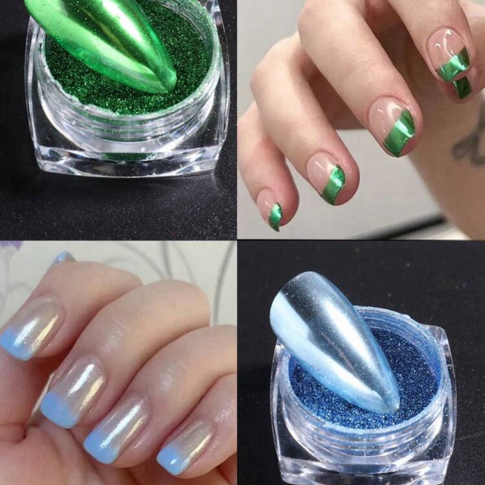 23 Boxes/Set Y2K style Magic Mirror Powder Metal Chrome Mirror Nail Glitter - Picture 6 of 7